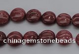 CRC813 15.5 inches 10mm flat round Brazilian rhodochrosite beads