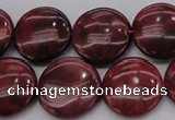 CRC818 15.5 inches 20mm flat round Brazilian rhodochrosite beads