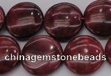 CRC819 15.5 inches 25mm flat round Brazilian rhodochrosite beads