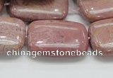 CRC83 15.5 inches 22*30mm rectangle rhodochrosite gemstone beads