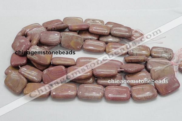 CRC83 15.5 inches 22*30mm rectangle rhodochrosite gemstone beads