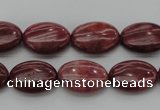 CRC831 15.5 inches 10*14mm oval Brazilian rhodochrosite beads