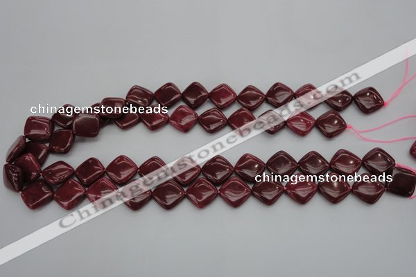 CRC841 15.5 inches 14*14mm diamond Brazilian rhodochrosite beads