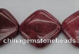 CRC842 15.5 inches 25*25mm diamond Brazilian rhodochrosite beads