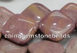 CRC86 15.5 inches 25*25mm diamond rhodochrosite gemstone beads