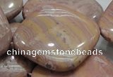 CRC87 15.5 inches 40*40mm diamond rhodochrosite gemstone beads