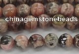 CRC902 15.5 inches 7mm round natural rhodochrosite beads