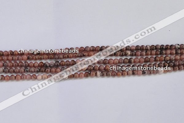 CRC911 15.5 inches 4mm round natural rhodochrosite beads