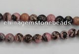 CRD01 15.5 inches 6mm round natural rhodonite gemstone beads