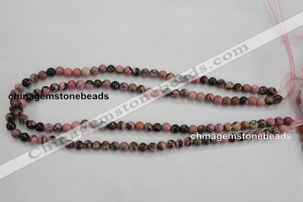CRD01 15.5 inches 6mm round natural rhodonite gemstone beads
