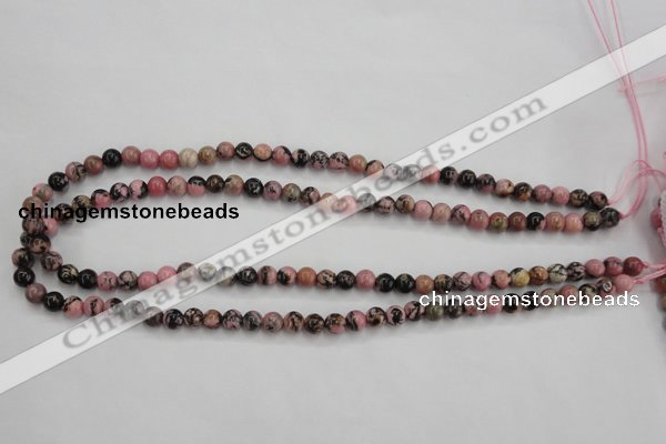 CRD01 15.5 inches 6mm round natural rhodonite gemstone beads