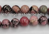 CRD03 15.5 inches 10mm round natural rhodonite gemstone beads