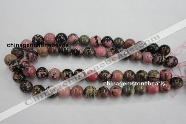 CRD04 15.5 inches 12mm round natural rhodonite gemstone beads