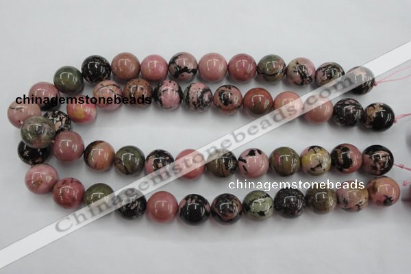 CRD06 15.5 inches 16mm round natural rhodonite gemstone beads