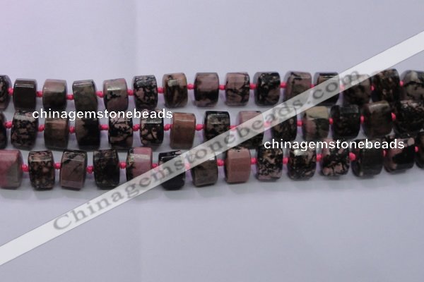 CRD20 15.5 inches 11*15*15mm faceted triangle rhodonite gemstone beads