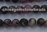 CRD23 15.5 inches 4mm round matte rhodonite beads wholesale