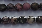 CRD24 15.5 inches 6mm round matte rhodonite beads wholesale