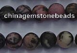 CRD25 15.5 inches 8mm round matte rhodonite beads wholesale
