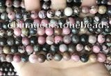 CRD352 15.5 inches 8mm round rhodonite beads wholesale