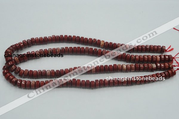 CRE05 16 inches 5*8mm rondelle natural red jasper beads wholesale