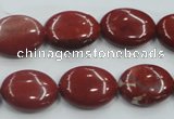 CRE11 16 inches 13*18mm oval natural red jasper beads wholesale