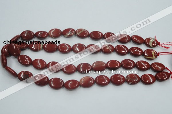 CRE11 16 inches 13*18mm oval natural red jasper beads wholesale