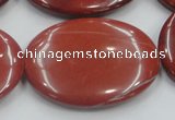 CRE14 16 inches 30*40mm oval natural red jasper beads wholesale