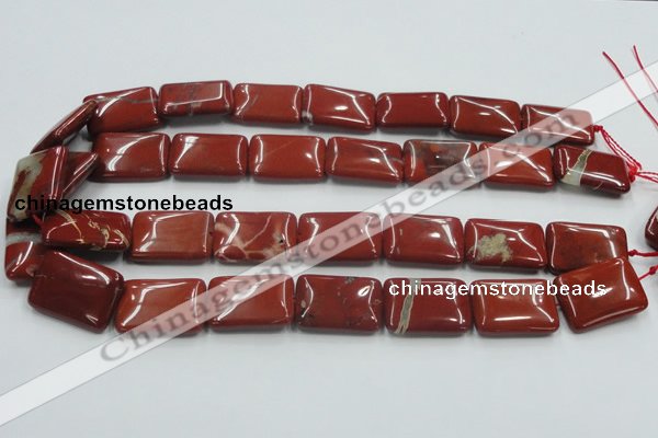 CRE17 16 inches 18*25mm rectangle natural red jasper beads wholesale