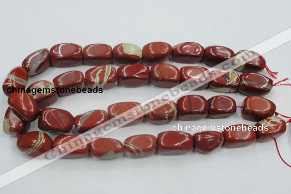 CRE21 16 inches 16*25mm nugget natural red jasper beads wholesale