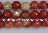 CRE331 15.5 inches 6mm faceted round red jasper beads