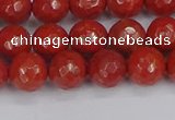 CRE340 15.5 inches 8mm faceted round red jasper beads