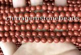 CRE351 15.5 inches 6mm round red jasper beads wholesale
