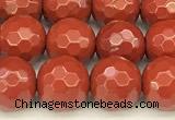 CRE360 15 inches 6mm faceted round red jasper beads wholesale