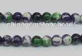 CRF02 15.5 inches 6mm round dyed rain flower stone beads wholesale