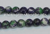 CRF03 15.5 inches 8mm round dyed rain flower stone beads wholesale