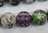 CRF08 15.5 inches 18mm round dyed rain flower stone beads wholesale