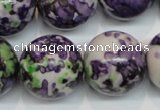 CRF09 15.5 inches 20mm round dyed rain flower stone beads wholesale