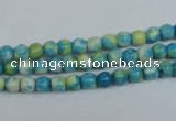 CRF100 15.5 inches 4mm round dyed rain flower stone beads wholesale