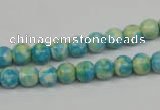 CRF101 15.5 inches 6mm round dyed rain flower stone beads wholesale