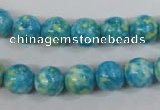 CRF103 15.5 inches 10mm round dyed rain flower stone beads wholesale