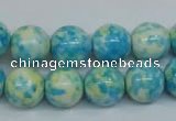 CRF104 15.5 inches 12mm round dyed rain flower stone beads wholesale