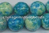 CRF107 15.5 inches 18mm round dyed rain flower stone beads wholesale