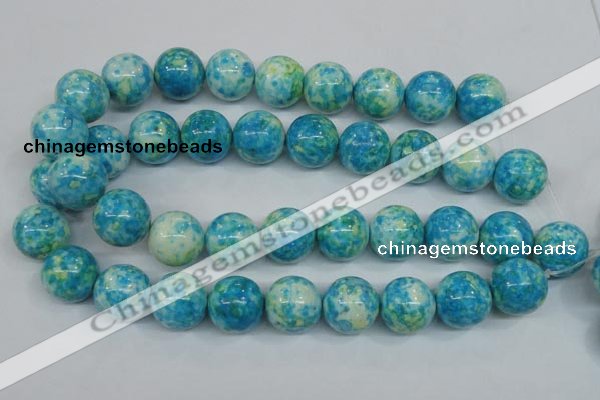 CRF108 15.5 inches 20mm round dyed rain flower stone beads wholesale