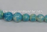 CRF111 15.5 inches 6mm - 14mm round dyed rain flower stone beads