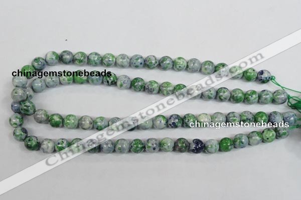 CRF151 15.5 inches 6mm round dyed rain flower stone beads wholesale