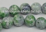 CRF154 15.5 inches 12mm round dyed rain flower stone beads wholesale