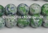 CRF155 15.5 inches 14mm round dyed rain flower stone beads wholesale