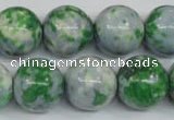 CRF156 15.5 inches 16mm round dyed rain flower stone beads wholesale