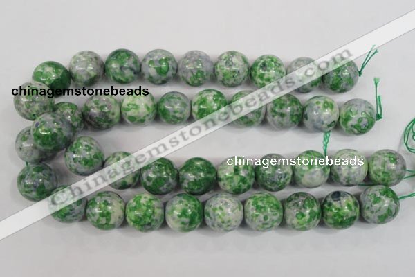 CRF158 15.5 inches 20mm round dyed rain flower stone beads wholesale