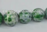 CRF162 15.5 inches 10mm - 20mm round dyed rain flower stone beads